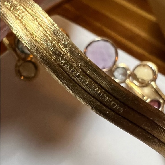 Marco Bicego 18k Gold JAIPUR Color Gemstone cuff Bracelet - Picture 3 of 15